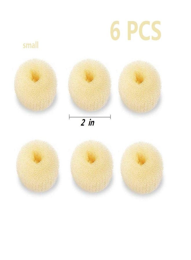 SQULIGT Mini Chignon Donut Hair Shaper, 6 PCS Bun Makers for Short and Thin Hair, 2 Inch Beige Bun Forms for Kids & Girls - Image 5