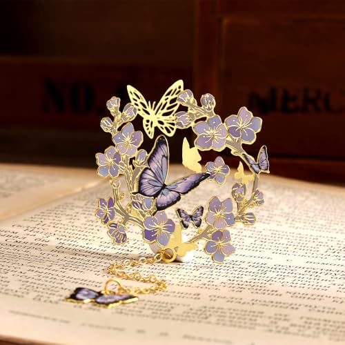 icceemee 2pcs Bookmark Butterfly Flower Theme Pretty Book Marks Set with Bookmarks for Women, Cute Book Markers for Writers, Kids, Teens, Men Readers, Reading Accessories Gifts for Book Lovers - Image 5