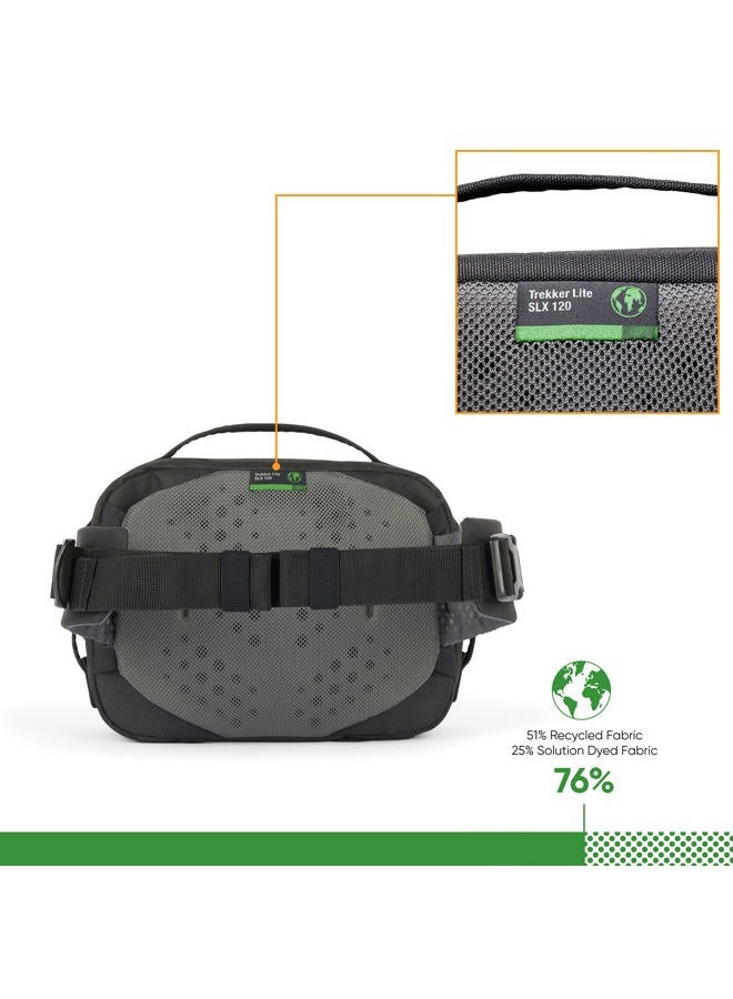 Lowepro تريكر لايت SLX 120، حقيبة ظهر كاميرا مدمجة مع جيب لوحي، حقيبة كاميرا للإطار الكامل بدون مرآة، ملحق حامل ثلاثي القوائم، حامل زجاجة ماء، أسود - Image 2