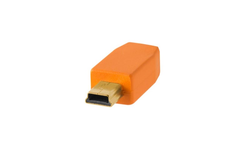 Tether Tools TetherPro USB 2.0 to Mini-B 5-Pin Cable | for Fast Transfer and Connection Between Camera and Computer | High Visibility Orange | 15 Feet (4.6 m) - Image 4