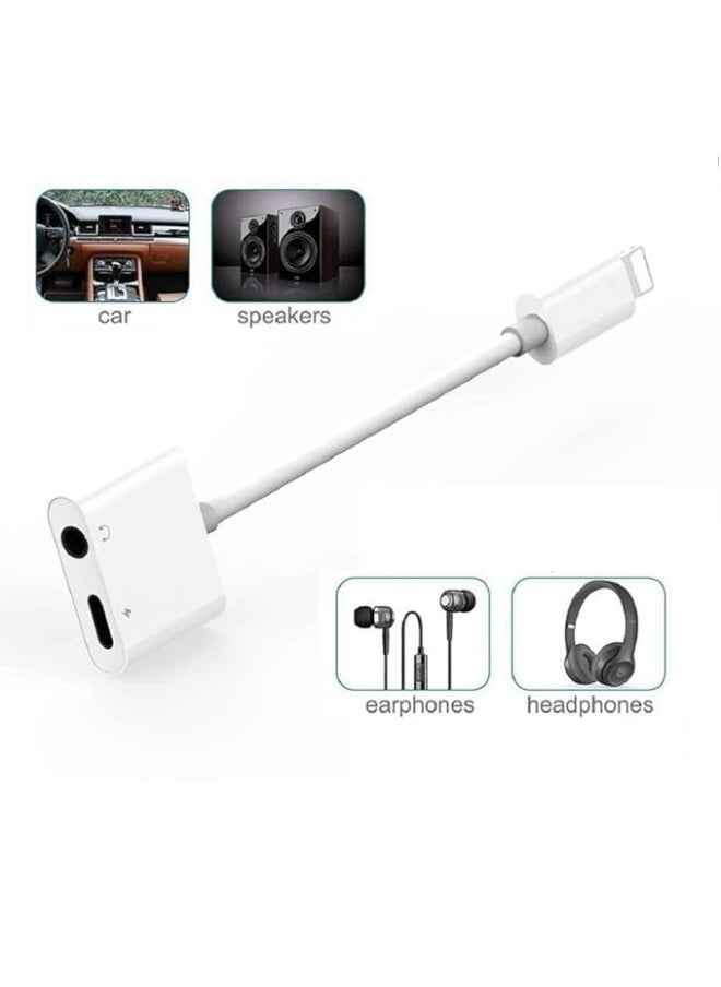 Generic [Apple MFi Certified] 2-in-1 Lightning to 3.5mm Headphone Jack and Charging Adapter – Compatible with iPhone 7/8/X/XR/11/12/13/14 – AUX Audio + Charging Cable Converter  - Image 5