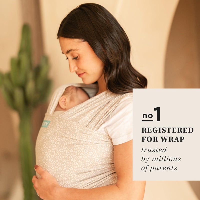 Moby Baby Wrap Carrier Classic for Newborns to Toddlers (8-33lbs), Infant Sling Carrier, Lightweight & Hands Free Design, Adjustable for All Body Types (Costal Blooms) - Image 2