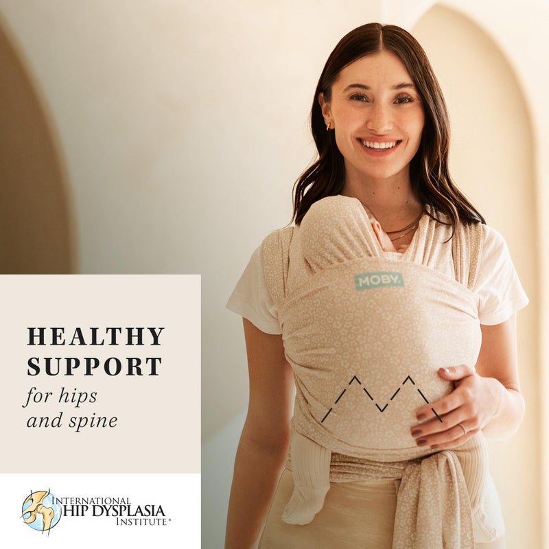 Moby Baby Wrap Carrier Classic for Newborns to Toddlers (8-33lbs), Infant Sling Carrier, Lightweight & Hands Free Design, Adjustable for All Body Types (Costal Blooms) - Image 3