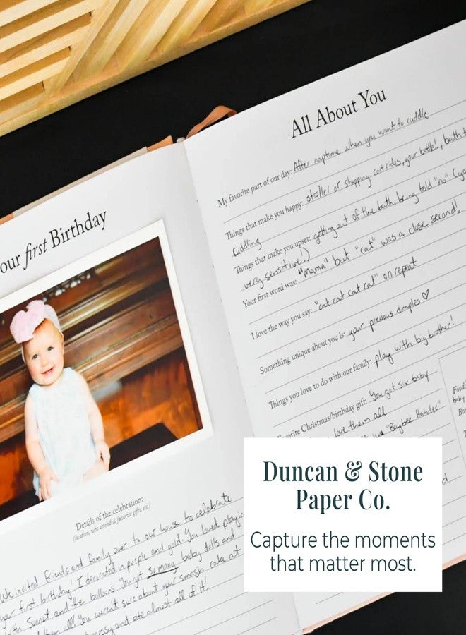 DUNCAN & STONE PAPER CO. Journal For Moms - Keepsake Pregnancy Must-Haves for Moms - Linen Pregnancy Announcement Gifts (Pink, 230 Pages) - Image 5