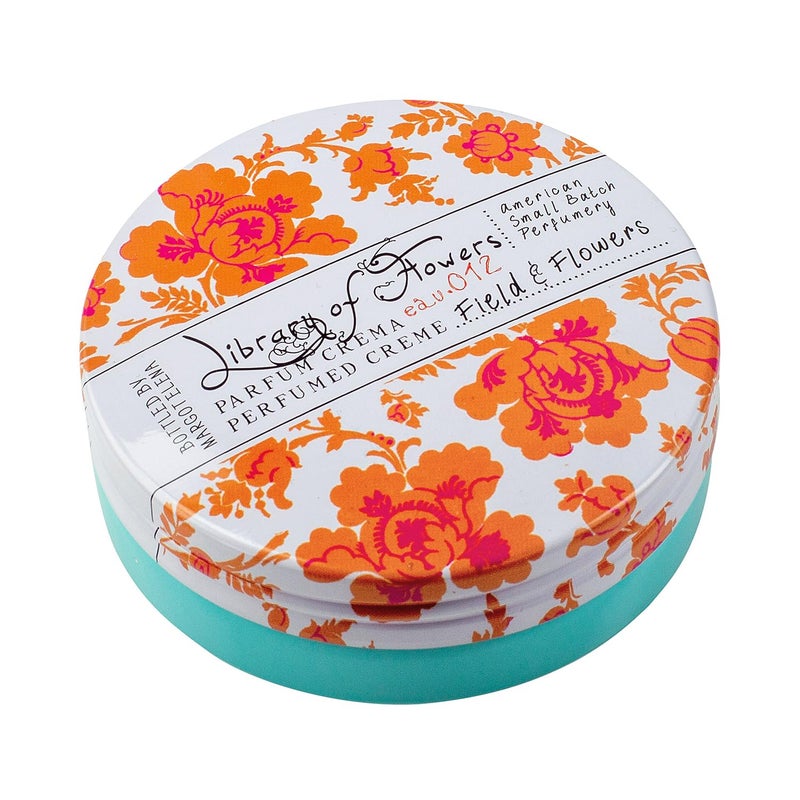 Library of Flowers Field Flowers Parfum Crema 25 oz Apricot Honeyed Blossom Wildflowers Womens Fragrance Perfume for Women Perfumed Body Lotion