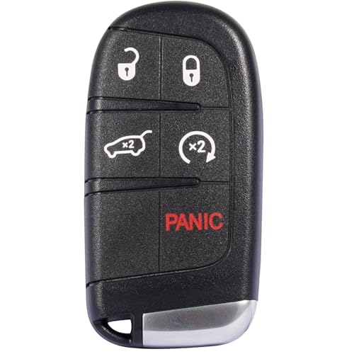 TOP-VIGOR Remote Car Key Fob 433MHz Compatible with Jeep Grand Cherokee Dodge Durango 2014 2015 2016 2017 2018 2019 2020 2021 2022, M3N40821302 ID46 Chip Keyless Entry Key Fob 5 Buttons with Door Key - Image 2