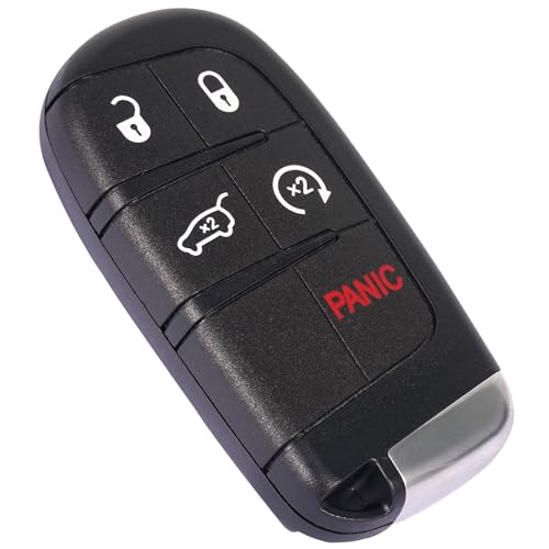 TOP-VIGOR Remote Car Key Fob 433MHz Compatible with Jeep Grand Cherokee Dodge Durango 2014 2015 2016 2017 2018 2019 2020 2021 2022, M3N40821302 ID46 Chip Keyless Entry Key Fob 5 Buttons with Door Key - Image 5