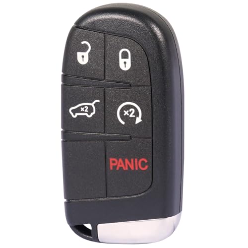 TOP-VIGOR Remote Car Key Fob 433MHz Compatible with Jeep Grand Cherokee Dodge Durango 2014 2015 2016 2017 2018 2019 2020 2021 2022, M3N40821302 ID46 Chip Keyless Entry Key Fob 5 Buttons with Door Key - Image 3