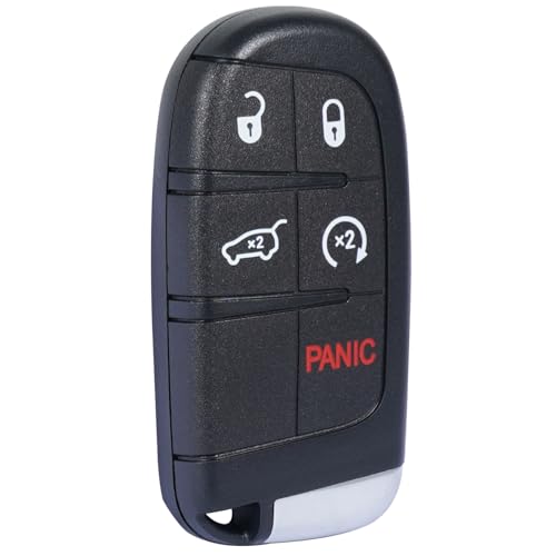 TOP-VIGOR Remote Car Key Fob 433MHz Compatible with Jeep Grand Cherokee Dodge Durango 2014 2015 2016 2017 2018 2019 2020 2021 2022, M3N40821302 ID46 Chip Keyless Entry Key Fob 5 Buttons with Door Key - Image 4