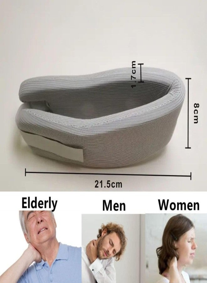 TASKHOUSE Soft Foam Neck Brace Belt Adjustable Cervical Neck Support Collar for Pain Relief Men & Women (Pack of 1; Grey) - Image 2