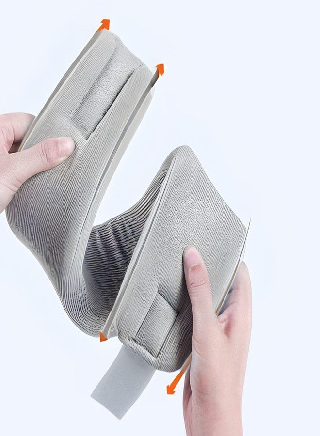 TASKHOUSE Soft Foam Neck Brace Belt Adjustable Cervical Neck Support Collar for Pain Relief Men & Women (Pack of 1; Grey) - Image 4