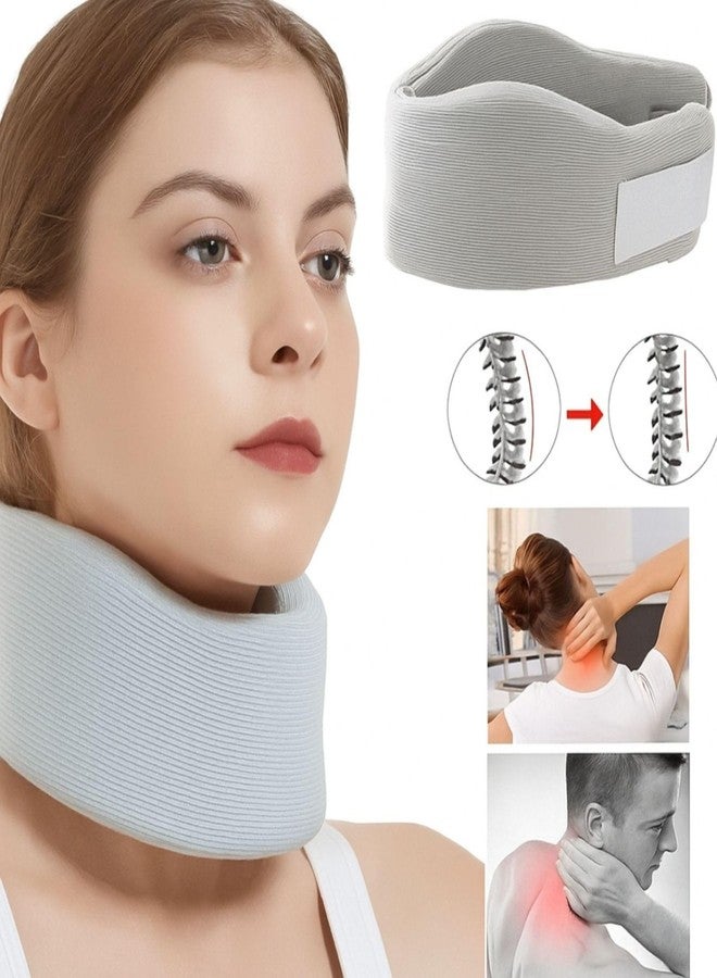 TASKHOUSE Soft Foam Neck Brace Belt Adjustable Cervical Neck Support Collar for Pain Relief Men & Women (Pack of 1; Grey) - Image 5