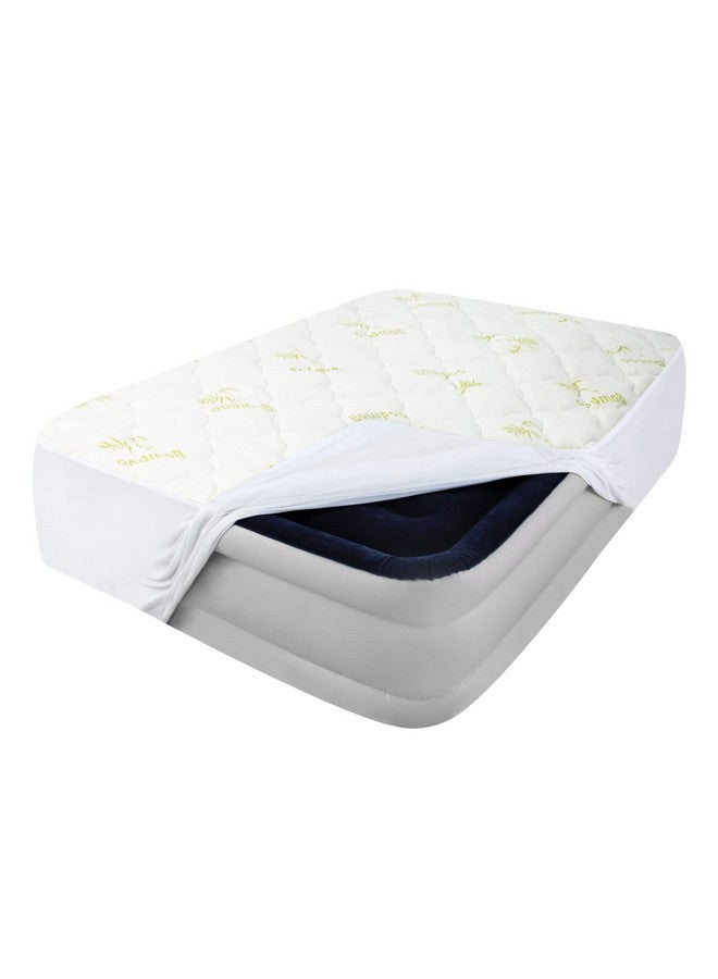Moonsea Air Mattress Cover Queen Size Thick Mattress Cooling Pad, Viscose Made from Bamboo Quilted Mattress Topper, Noiseless Extra Plush Pillow Top Mattress Topper Queen Fits 8-23 Inches Deep Mattresses  - Image 5
