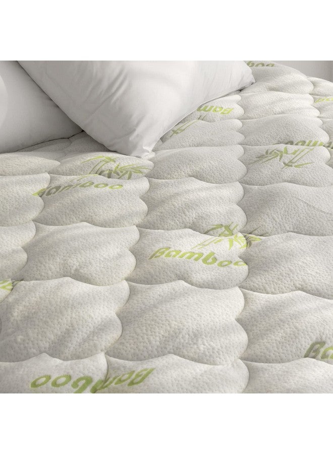 Moonsea Air Mattress Cover Queen Size Thick Mattress Cooling Pad, Viscose Made from Bamboo Quilted Mattress Topper, Noiseless Extra Plush Pillow Top Mattress Topper Queen Fits 8-23 Inches Deep Mattresses  - Image 2
