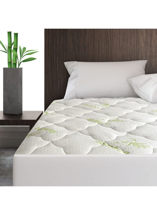 Moonsea Air Mattress Cover Queen Size Thick Mattress Cooling Pad, Viscose Made from Bamboo Quilted Mattress Topper, Noiseless Extra Plush Pillow Top Mattress Topper Queen Fits 8-23 Inches Deep Mattresses  - Image 4