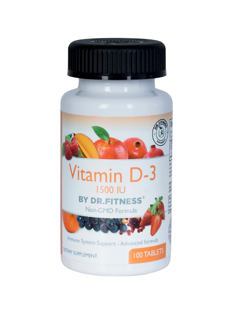 Premium Vitamin D3 - 100 Tablets -Vitamin D  1500 IU
