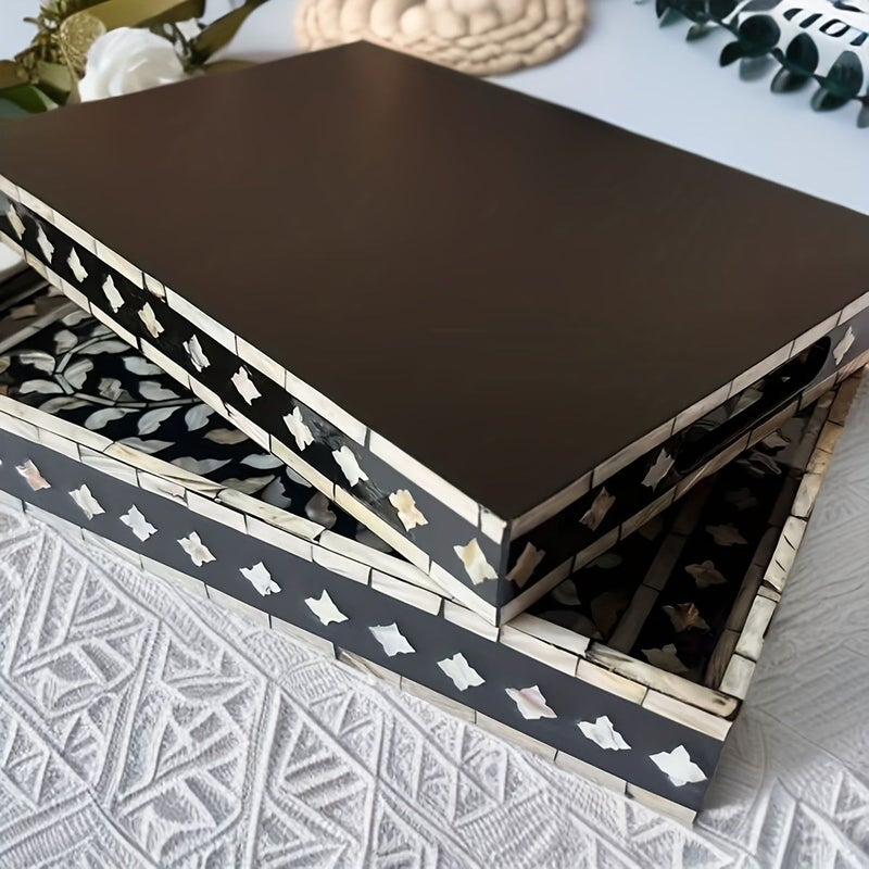 Nordic Luxury Natural Shell Tray Mother Of Pearl Spring Charm For Living Room Tea Tray - Image 4