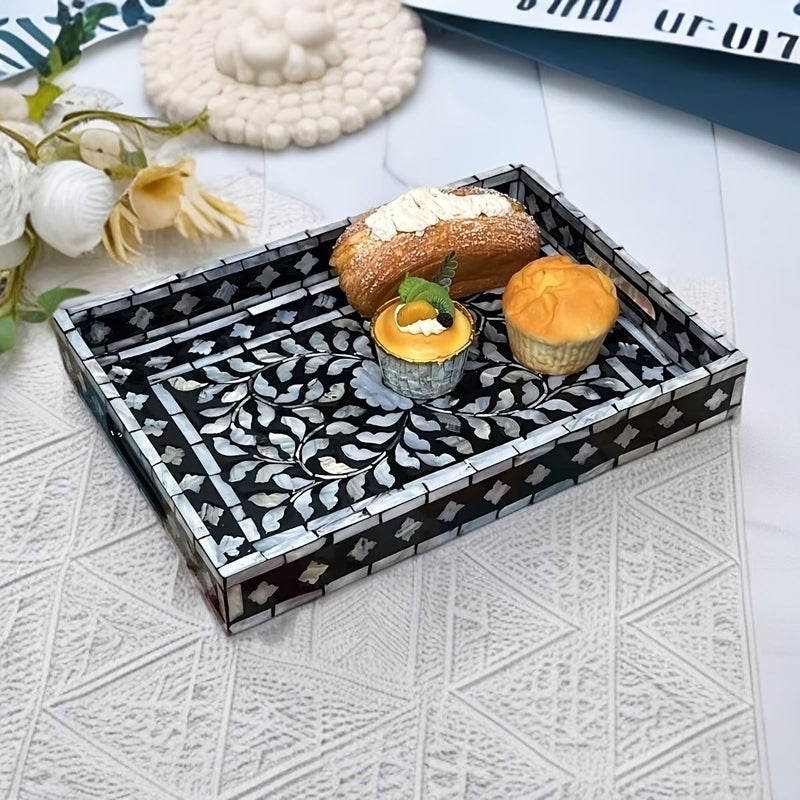 Nordic Luxury Natural Shell Tray Mother Of Pearl Spring Charm For Living Room Tea Tray - Image 1
