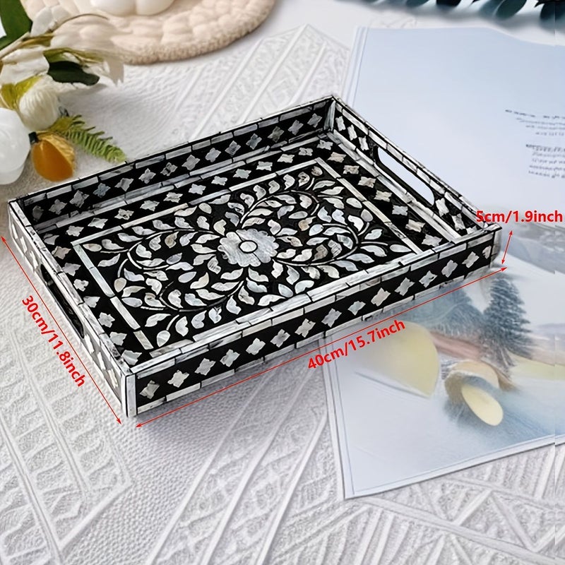 Nordic Luxury Natural Shell Tray Mother Of Pearl Spring Charm For Living Room Tea Tray - Image 3