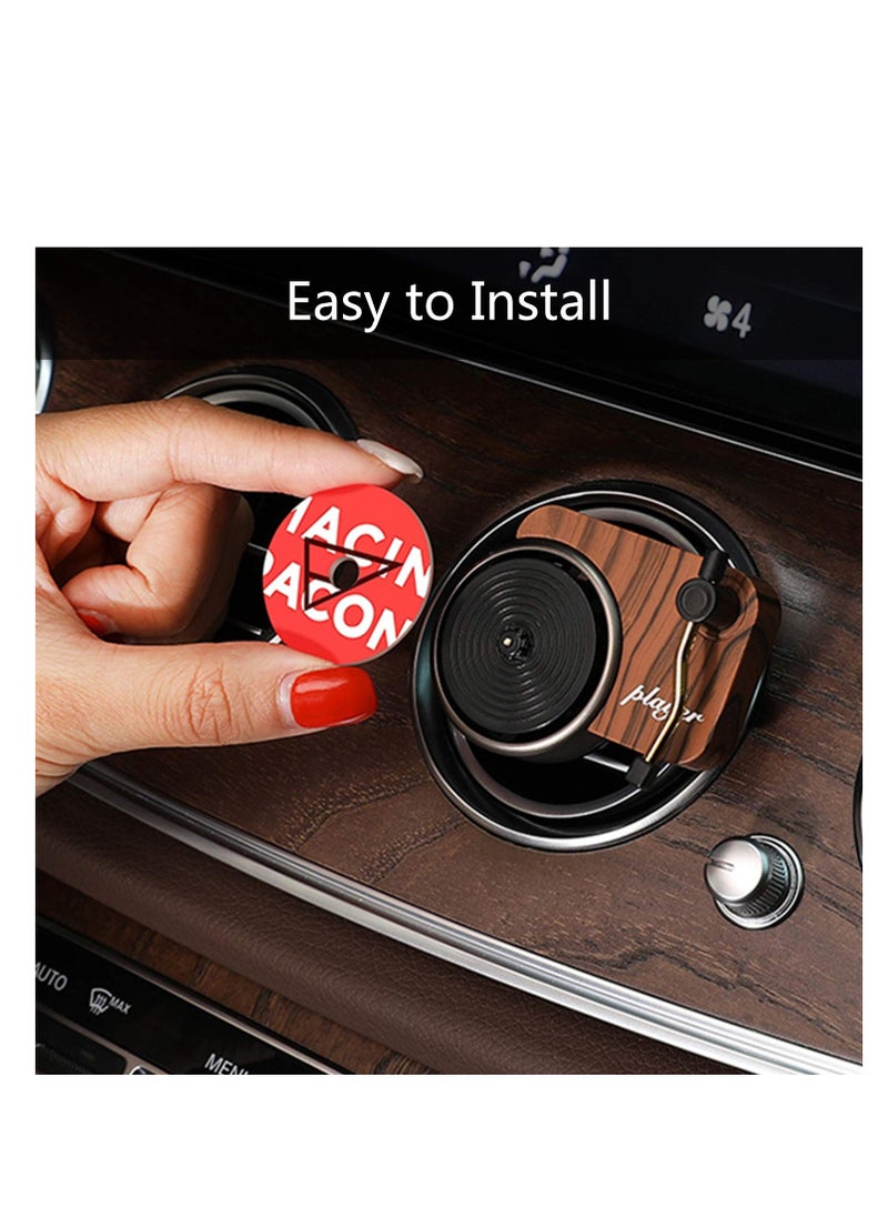 Generic - Car Fragrance Diffuser Retro Record Player Car Air Vent Decor Fragrance Diffuser with Vent Clip  Aromatherapy Tablets Included Purifier Solid Perfume for Car Home Office With delicate gift box - Image 1