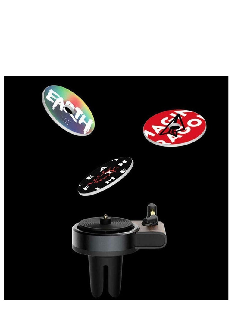 Generic - Car Fragrance Diffuser Retro Record Player Car Air Vent Decor Fragrance Diffuser with Vent Clip  Aromatherapy Tablets Included Purifier Solid Perfume for Car Home Office With delicate gift box - Image 1