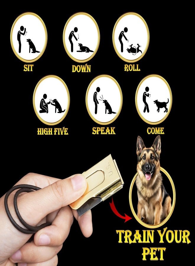 Mythrojan Brass and Steel Pet Training Clicker Puppy Dog Training Cricket Clicker U.S. Engraved WII Military Gear Metal Clicker (Clicker with Leather Gripper) - Image 4