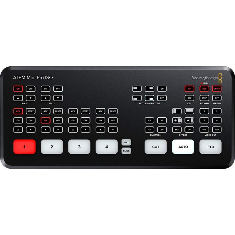 Blackmagic Design Blackmagic Design ATEM Mini Pro ISO HDMI Livestream Switcher with High-speed 6' HDMI Cable & 10-Pack Straps Bundle - Image 3