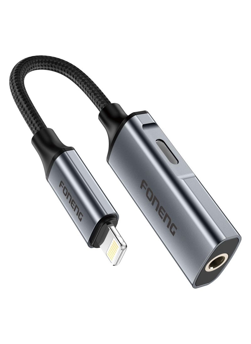 FONENG - BM32 2-in-1 Lightning to 3.5mm Jack Audio Adapter with iPhone Charging - Image 1