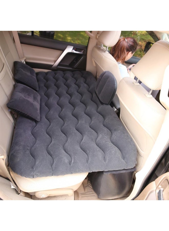 Sharpdo Car Air Mattress Bed Inflatable with 2 Air Pillows for For Outdoor Camping Travel (Black/ 2 * Storage Piers) - Image 1