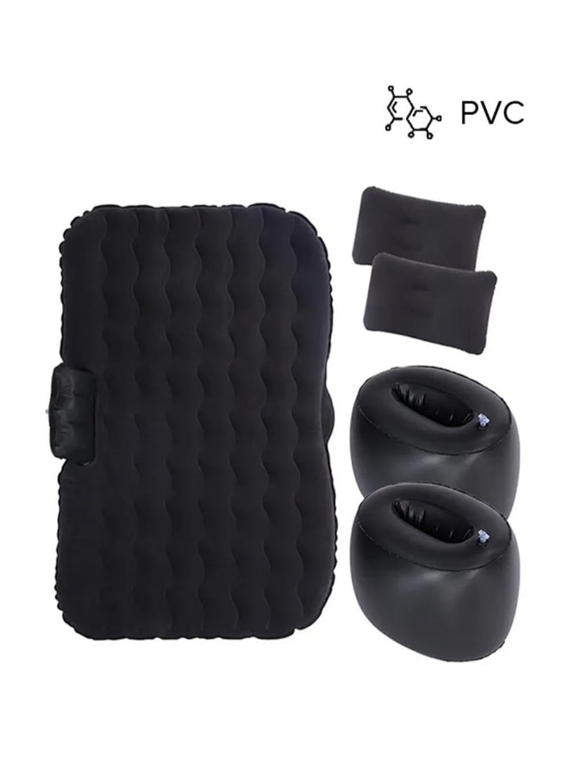 Sharpdo Car Air Mattress Bed Inflatable with 2 Air Pillows for For Outdoor Camping Travel (Black/ 2 * Storage Piers) - Image 2