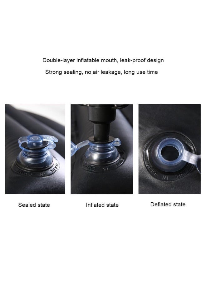 Sharpdo Car Air Mattress Bed Inflatable with 2 Air Pillows for For Outdoor Camping Travel (Black/ 2 * Storage Piers) - Image 5