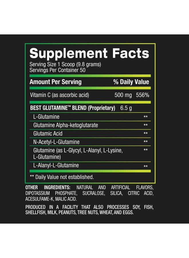 BPI SPORTS BPI Sports L Glutamine Powder - Best Glutamine Supplement for Recovery, Gut Health & Immune Support - Lime Sherbet Flavor - 6 Advanced Glutamine Types + Vitamin C - 50 Servings - Image 4