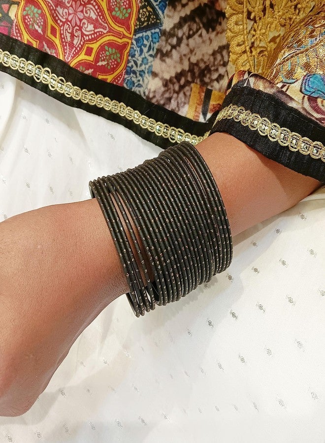 Efulgenz Indian Bangles Set Bollywood Plain Metal Bangle Bracelets Wedding Bangles Costume Jewelry for Women - Image 4