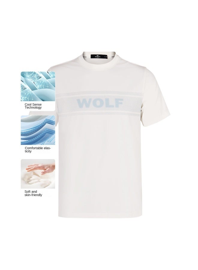 Septwolves Cool Ice Feel】men's Summer Dry Stretchy Breathable Printed Short Sleeve Round Neck T-shirt - Image 2