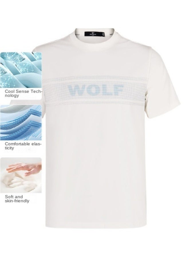 Septwolves Cool Ice Feel】men's Summer Dry Stretchy Breathable Printed Short Sleeve Round Neck T-shirt - Image 1