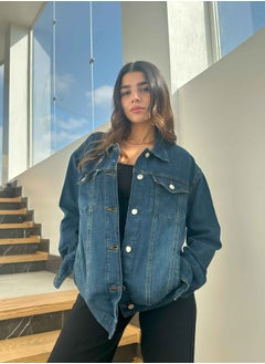 Oversized Denim Jacket -  Dark Blue Wash Straight Fit. - pzsku/ZD55C6CEB2FE8BAB9D341Z/45/_/1738274785/a9ebd93d-f23a-48f8-8809-48cd16a103b9