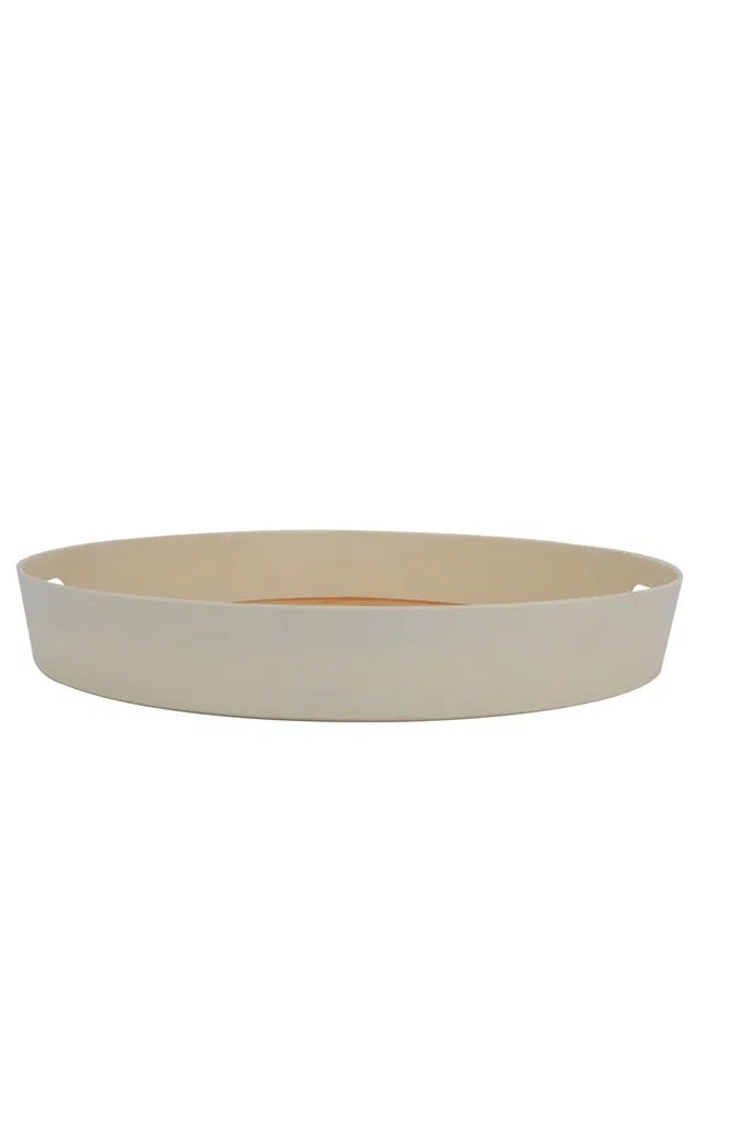 Alsaif Gallery Tofaria Saif Gallery wooden serving tray, 15 inches, round - wooden - Image 2