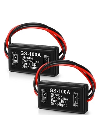 2 Pack Brake Light Flasher Brake Light Strobe Tail Light Strobes Brake Flasher Module Car Led Flash Module Flash Strobe Controller for Motorcycles Cars Trucks Brake Light Tail Stop Light 12-24 V - pzsku/ZD55C76AA6DE67D24F7D2Z/45/_/1739606856/f50d551d-14c5-49e0-ae4c-5ba1c07e17ea