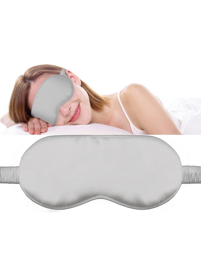 Fusion5 Silk Eye Mask With Elastic Band 100% Pure Mulberry Sleep Mask 25 Momme Antiaging Hypoallergenic Blocks Light Soft & Smooth Night Eye Cover For Sleeping & Travel With Box - Image 1
