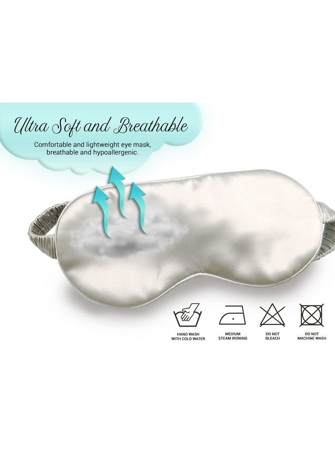 Fusion5 Silk Eye Mask With Elastic Band 100% Pure Mulberry Sleep Mask 25 Momme Antiaging Hypoallergenic Blocks Light Soft & Smooth Night Eye Cover For Sleeping & Travel With Box - Image 4