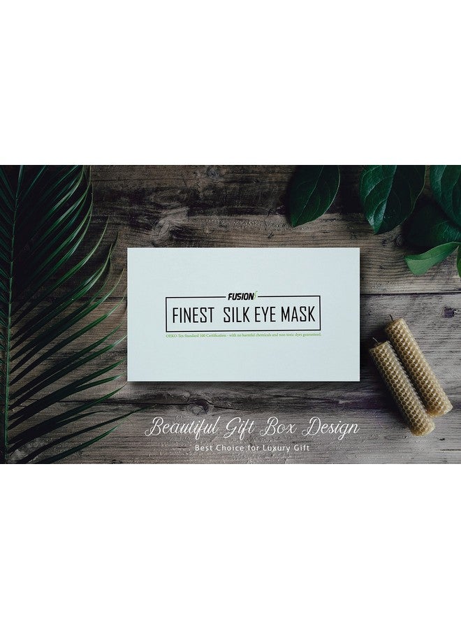 Fusion5 Silk Eye Mask With Elastic Band 100% Pure Mulberry Sleep Mask 25 Momme Antiaging Hypoallergenic Blocks Light Soft & Smooth Night Eye Cover For Sleeping & Travel With Box - Image 5
