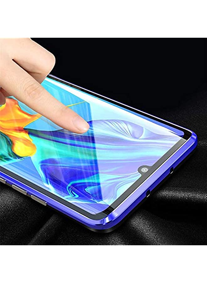 erorex Case for Huawei Honor 50 with Camera Protection Cover, Magnetic Thin Body Metal Frame Double Sided Clear Tempered Glass Shockproof Case (Honor 50, Silver) - Image 4