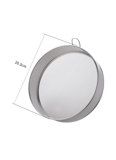 Stainless Steel 304 Handheld Strainer Kitchen Flour Sifter Baking ToolA246 Large Sieve Tray-Natural A246 Large Sieve Tray-Natural