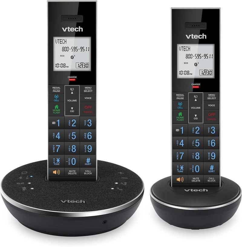 VTech LS6381-2 Bluetooth Speaker Cordless Phone with Echo Cancellation and Smart Call Blocker - Image 1