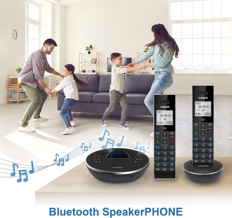 VTech LS6381-2 Bluetooth Speaker Cordless Phone with Echo Cancellation and Smart Call Blocker - Image 2