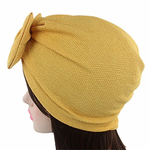 Qhome cap Qhome Womens Luxury Bow Turban Hat Stylish Chemo Cap - Image 3