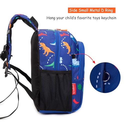 JinBeryl Toddler Backpack for Boys, 12 Inch Kids Dinosaur Backpack for Preschool or Kindergarten, Blue - Image 3