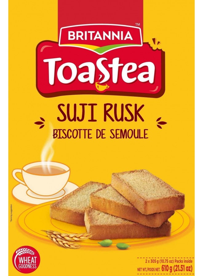 BRITANNIA Toastea Suji Rusk 21.51oz (610g) - Biscotte De Semoule - Crispy Tea Time Snack - Crispy Crunchy Toast (Pack of 1) - Image 4