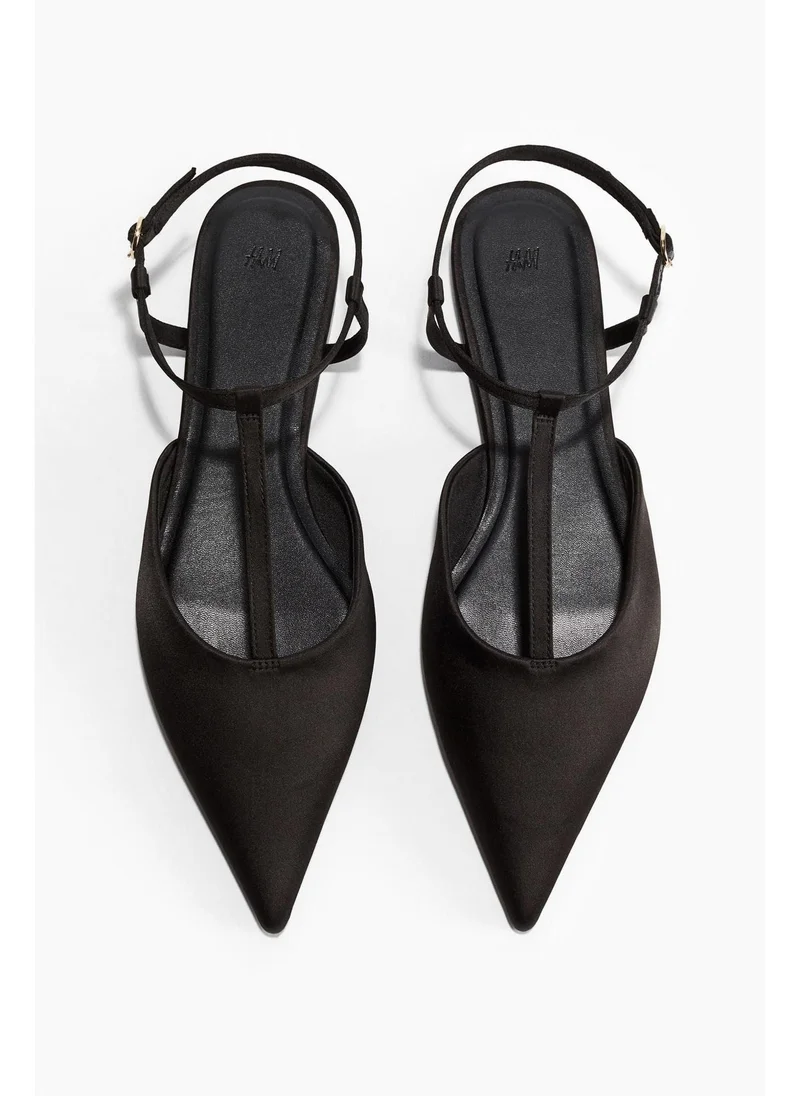 H&M Pointed satin sandals