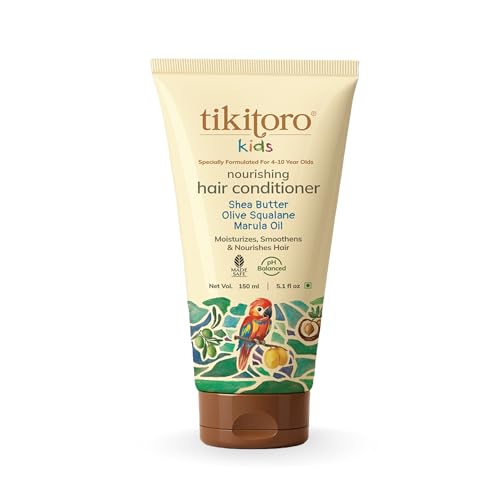 Tikitoro Kids Nourishing Hair Conditioner with Shea Butter, Olive Squalane & Marula Oil | Gentle Detangling Conditioner | Smoothens & Hydrates | (Age: 4+) (150 ml × 1) - Image 1